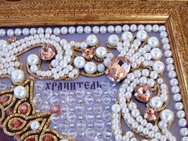 ЖС-8-ЗР Набор для вышивания хрустальными камнями Ангел Хранитель (розовый)