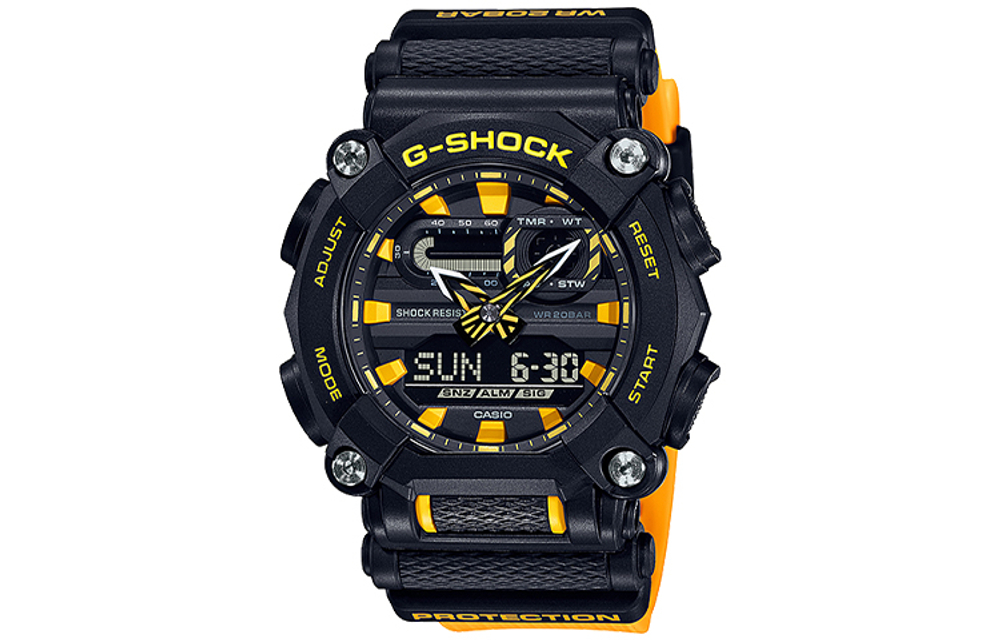 CASIO Men Liquid Crystal/Analog Dual Display Series Black Watch GA-900A-1A9