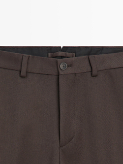 Massimo Dutti Брюки из шерсти, коричневый