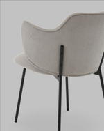 Стул Джиннет велюр светло-серый