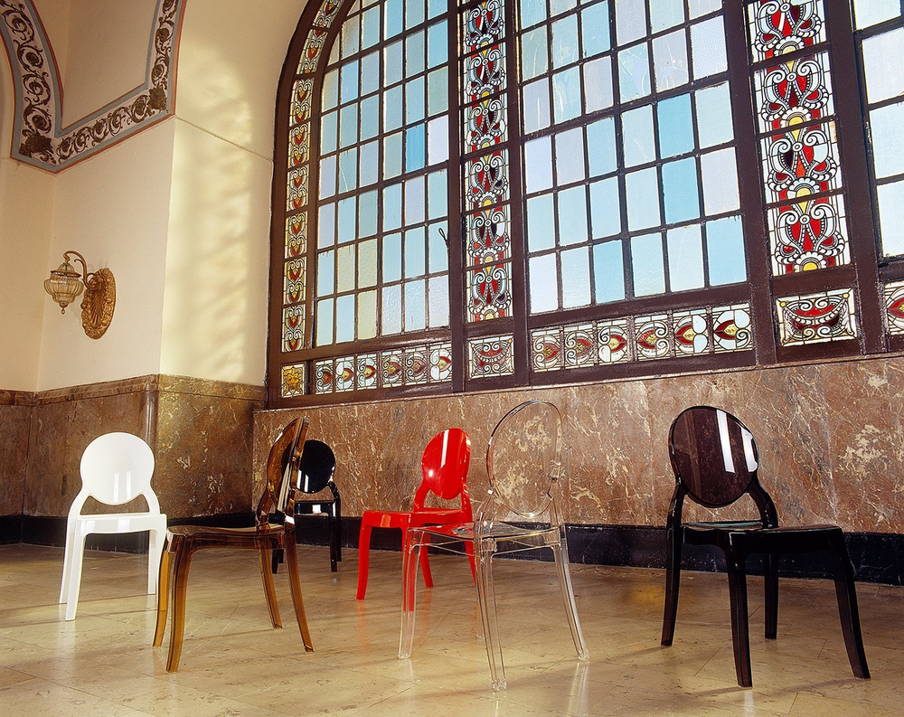 Стул прозрачный Siesta Contract Elizabeth, черный