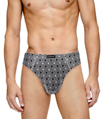 Комплект из двух трусов-слипов в клеточку (Размер: XL) (Цвет: серый с синим)