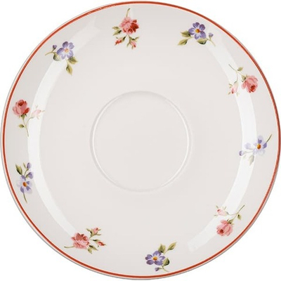 Набор посуды «Поэма Камарг» чайная пара (чашка + блюдце)[4шт];фарфор;260мл;D=9/15,H=7см;белый,розов. (Цвет: белый)