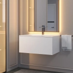 Тумба с раковиной для ванной Uperwood Parma Premium подвесная 75 см, белая