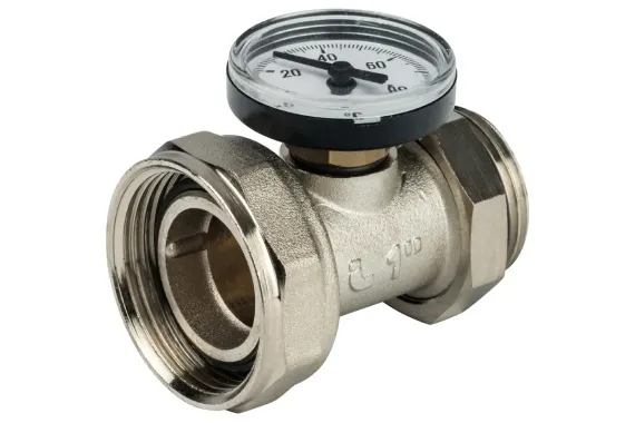 Комплект шаровых кранов STOUT с термометрами 1” 30329