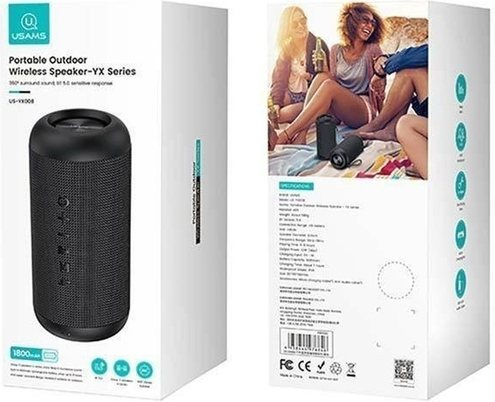 Портативная колонка Usams US YX008 черный