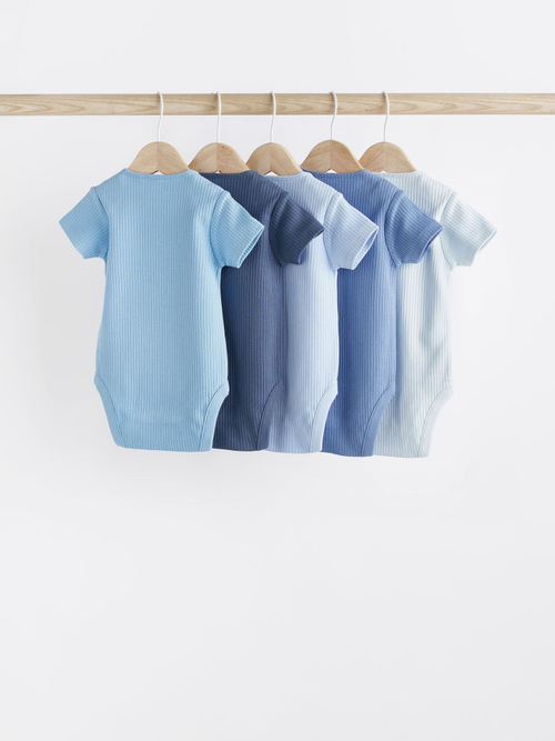 Боди с коротким рукавом для малышей Next T52-240, 5 шт., Синий, Голубой