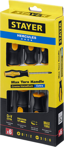 STAYER HERCULES 6 шт набор отверток, 25055-H6