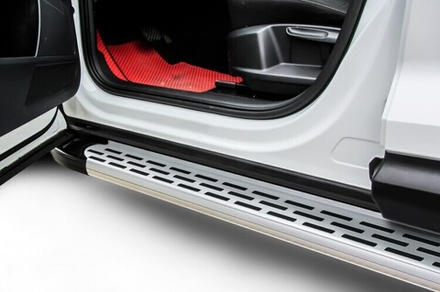 Пороги алюминиевые Haval H6 (2014-2020) Premium серебристые