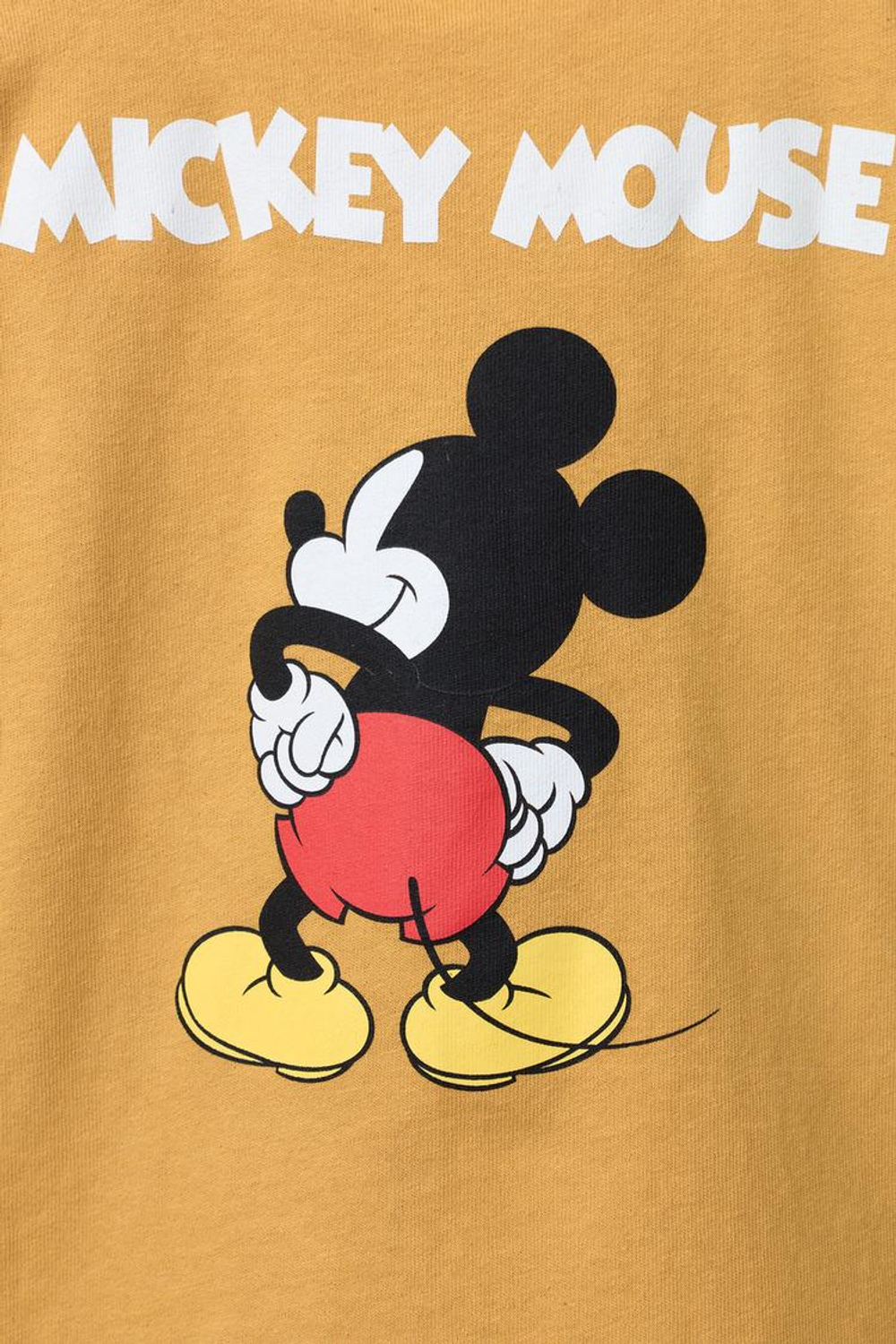 ZARA ЛОНГСЛИВ С ПРИНТОМ MICKEY MOUSE © DISNEY, ГОРЧИЧНЫЙ