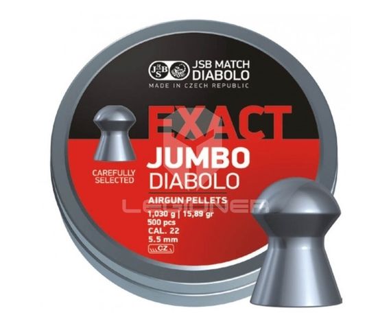 Пули JSB Exact Jumbo Diabolo 5,5 мм, 1,03 грамм, 500 штук