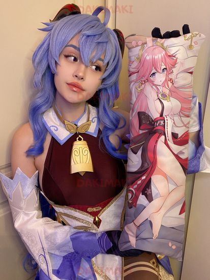 Мини дакимакура Яэ Мико из Геншин Импакт | Genshin Impact арт. M0943, 60х20 см