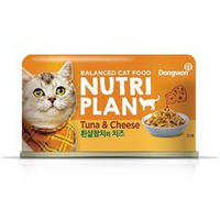 Влажный корм для кошек NUTRI PLAN Тунец с сыром в собственном соку, банка 160 г