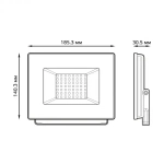 Прожектор Gauss LED Elementary 50W 4500 lm IP65 6500K белый  613120350