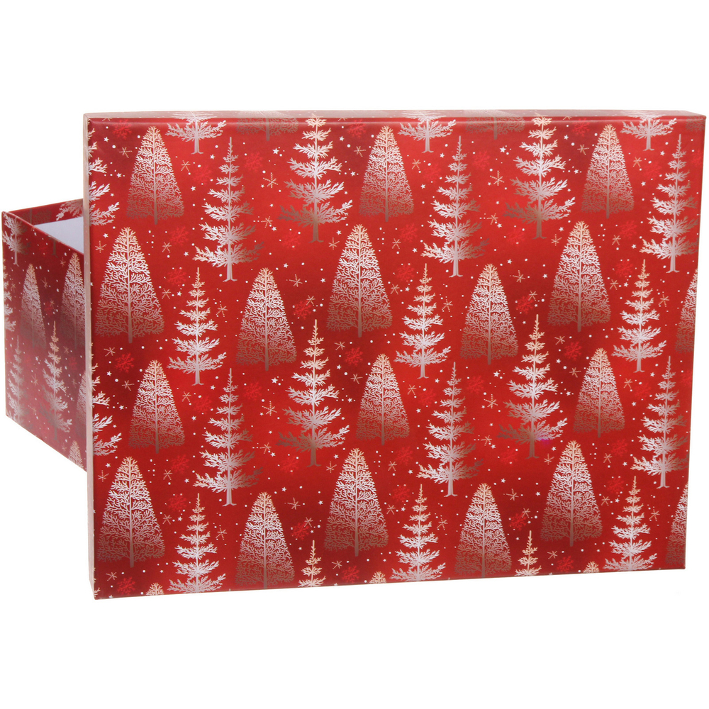 Коробка подарочная «Веселые елочки» 37,5*29*16 см