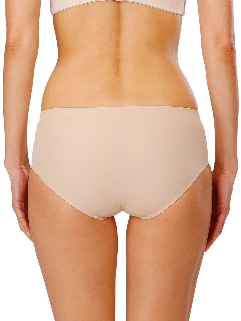 Набор из 2 трусиков-миди из гладкого микроволокна (Размер: M) (Цвет: бежевый)