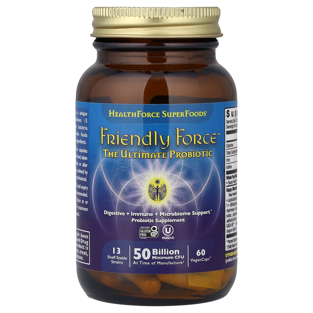 HealthForce Superfoods, Friendly Force™, Ultimate Probiotic, 60 VeganCaps™