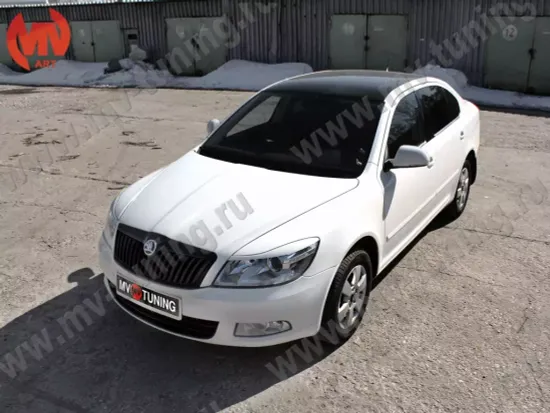 Пороги в стиле R-Line Skoda Octavia II  поколение FL