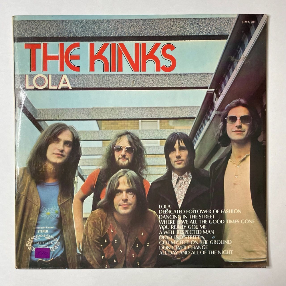 Винтажная виниловая пластинка LP The Kinks Lola (UK 1971)