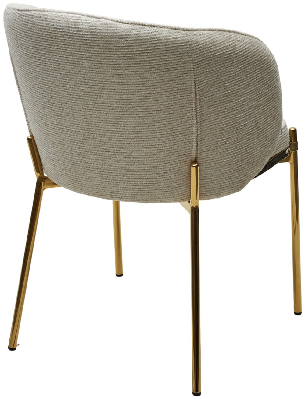 Стул М-City DISAUR Диана (Diana) Modica-40 Бежево-белый, ткань, Золотой каркас
