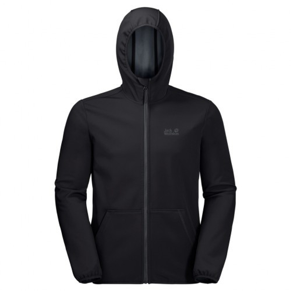 JACK WOLFSKIN куртка софтшел ( средний слой) ESSENTIAL PEAK JKT MEN 60000 BLACK