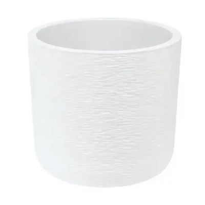 Кашпо СЛАНЕЦ D380мм 24л с вставкой Белый