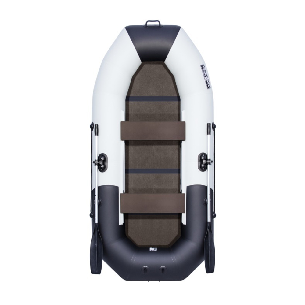 Лодка ПВХ Таймень NX 270 С(слань) "Комби" светло-серый/черный