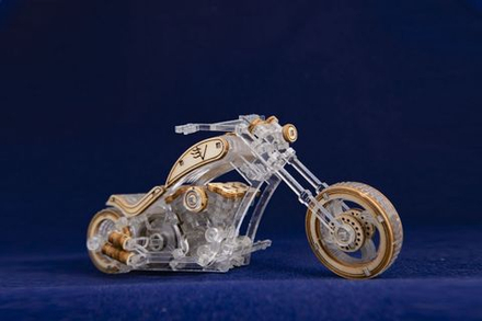 Механический конструктор 3D-пазл "Байк Chopper-V1" (Veter Models)