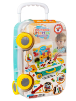 Конструктор-трансформер Игрокат чемодан дорожный-автобус Portable Platter , (183 деталь) 6+