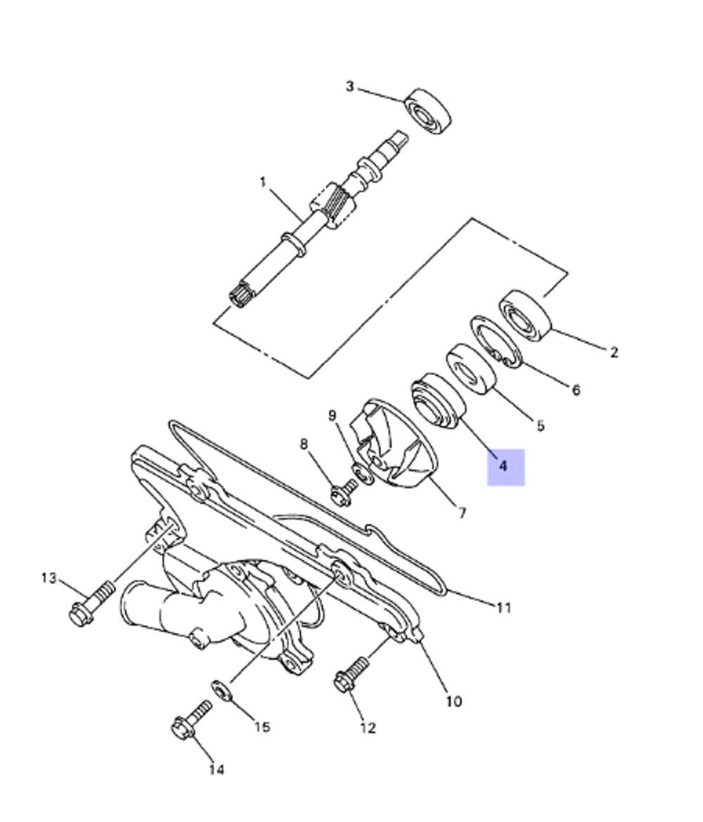 Сальник помпы охлаждения для мототехники 11H124381000