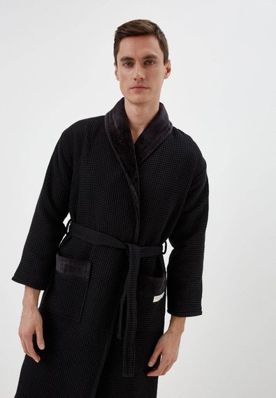 Михаэль (черный) L Халат махровый