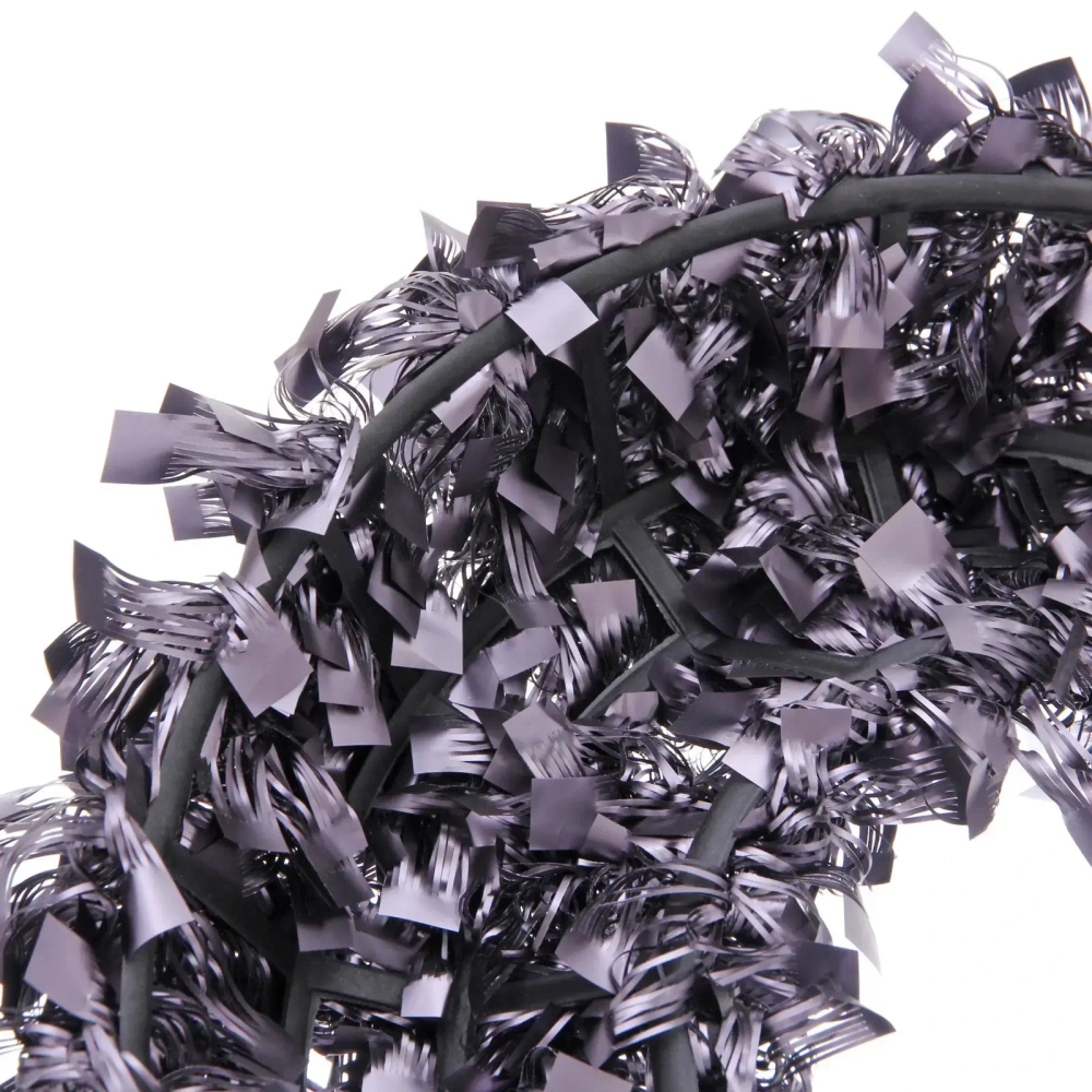 Венок декоративный TINSEL «Изящное сияние» 38 см, Графит