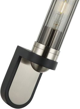Светильник настенный 1*Е27 2200/11/01W никель/чёрный/дымчатый Sevage Stilfort