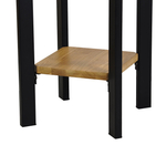 Дизайнерский столик-консоль Виби из дуба 40х40 см в стиле лофт, на металлических ножках