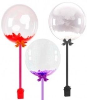 Баблс с перьями на ленте с грузиком