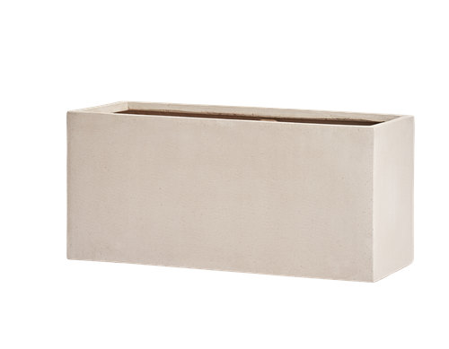 Кашпо TREEZ Effectory - Beton - Низкий прямоугольник - Белый песок бетон