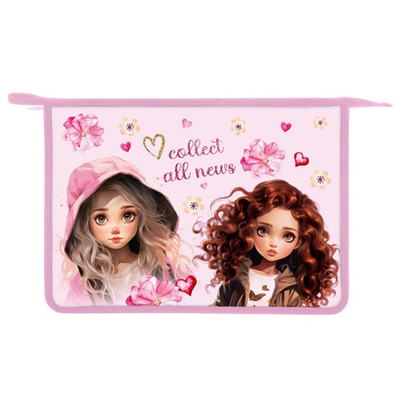 Папка для тетрадей на молнии Hatber Кудряшки-милашки, A4, с рисунком, пластик, 1 шт