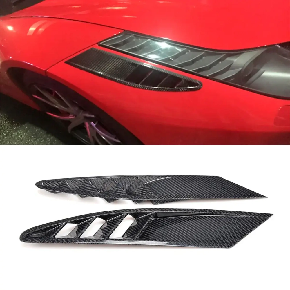 Карбоновые накладки на воздухозаборники переднего бампера для Ferrari 458 2009-2015 Феррари