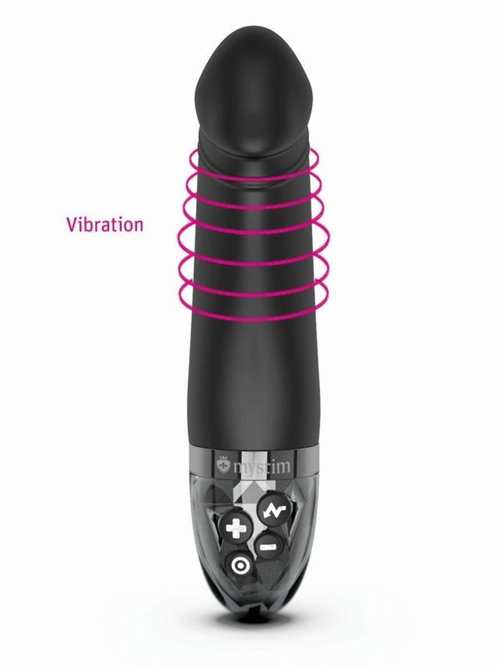 Черный вибратор с электростимуляцией Real Deal Neal - 16,5 см. (Цвет: черный)