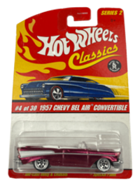 Hot Wheels Classics Series 2: 1957 Chevy Bel Air Convertible (Red) (#4 of 30) (2006)