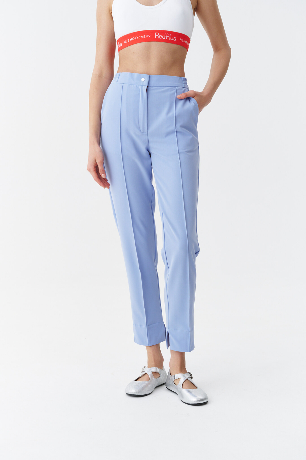 Брюки зауженные медицинские женские Сьют, скайблю