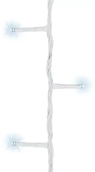 Светодиодная гирлянда с контроллером 9 м, 220V., 120 белых и холодных белых LED ламп, белый ПВХ, Kaemingk (494120)