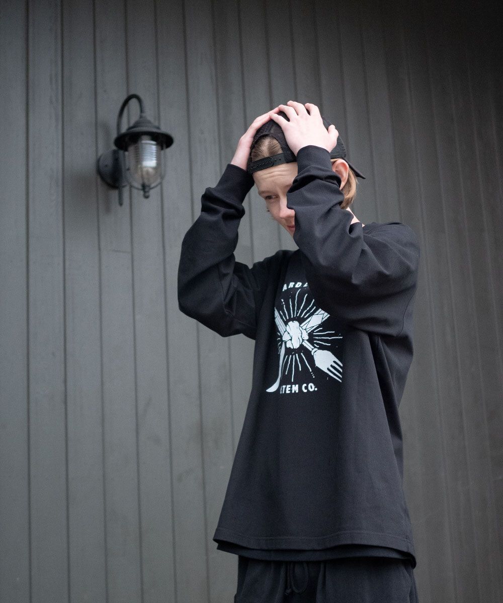 Лонгслив Hardlunch Fork and Knife черный