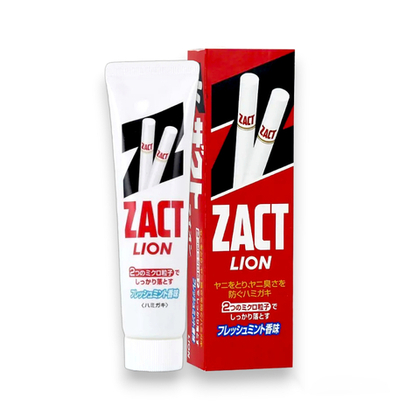 Зубная паста отбеливающая Lion Япония Zact, от запаха никотина, 150 г