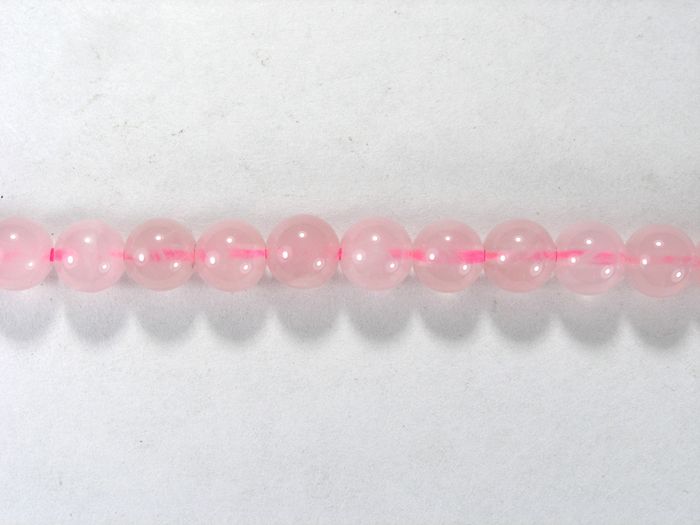 Бусина из кварца розового (Мадагаскар), класс А, шар гладкий 4мм