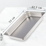 Гастроемкость Jolly Kitchen, 1/1, 53х32.5х6.5 см, нержавеющая сталь