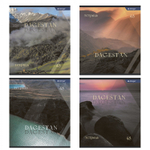 Тетрадь 48л., А5, клетка, Alingar "Dagestan", скрепка, мелованный картон (стандарт), блок офсет, 4 дизайна в пленке т/у