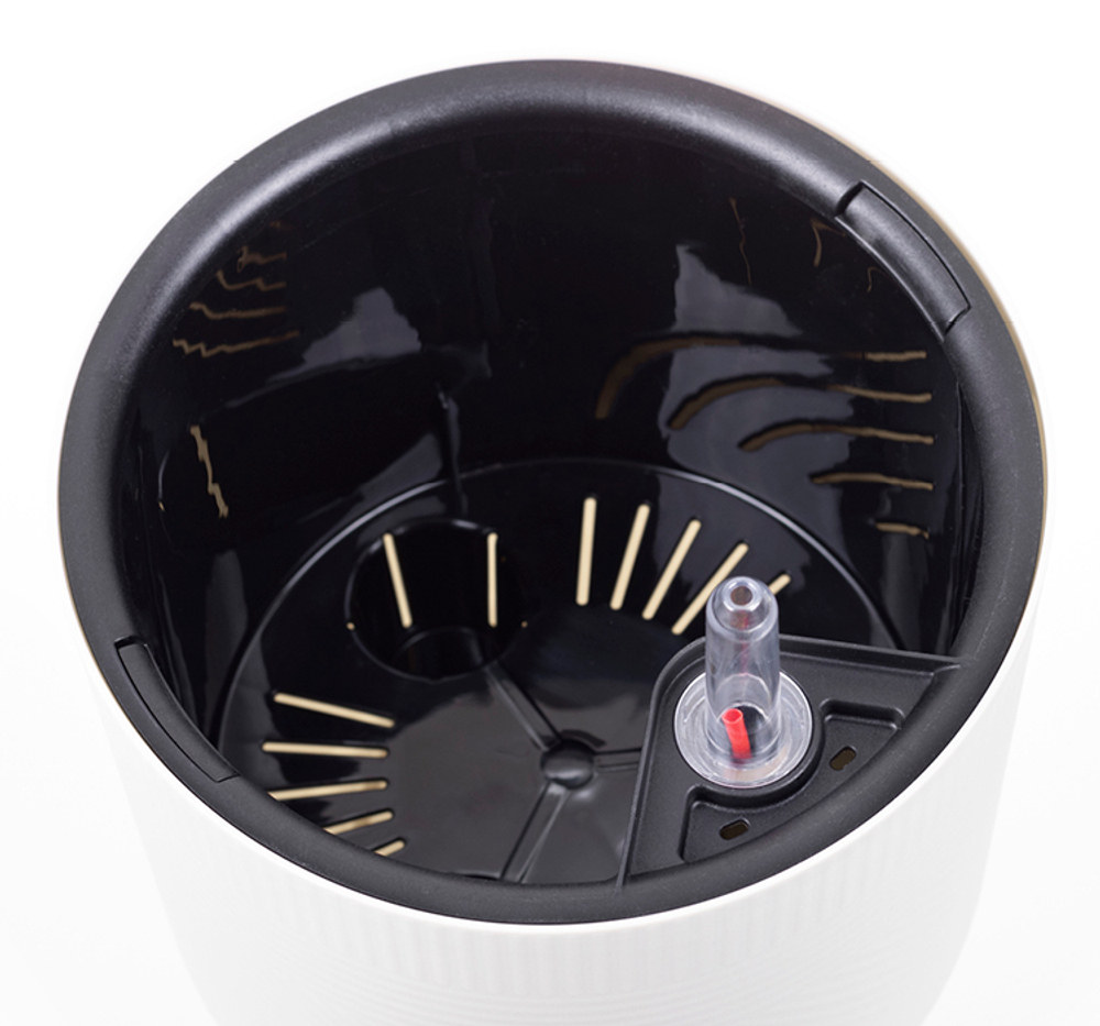 Кашпо ШЭНК 3,6л D180мм H=185мм вставка и автополив, с индикатором уровня воды, на ножках