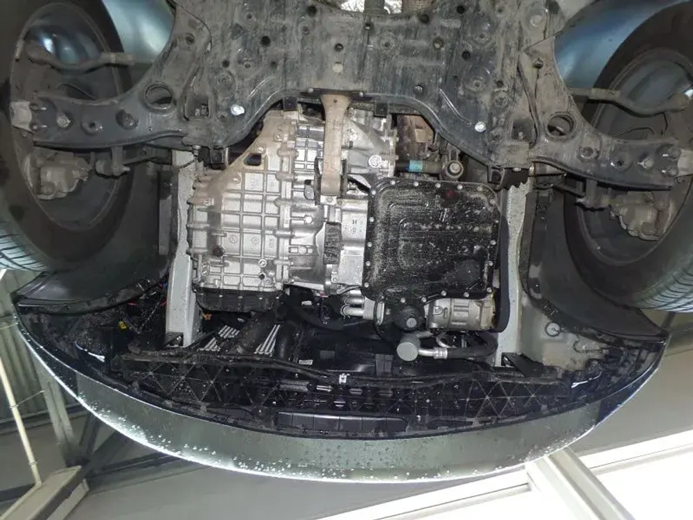 Защита картера двигателя, КПП (2,5 мм, сталь) для Kia Sorento Prime 2015-2017 (V = 3.3; 2.2 DSL AT) Sheriff.11.2866 V1