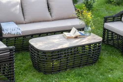 "Ницца" лаунж-зона из искусственного ротанга, цвет бронзовый